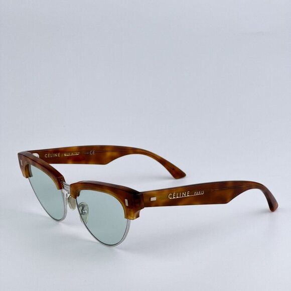 Celine CL40059U 18N BRAND NEW Sunglasses Rhodium Havana Green Women Cat Eye main image 4
